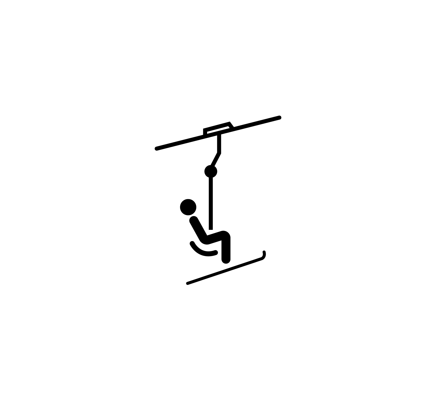 混合式缆车图标